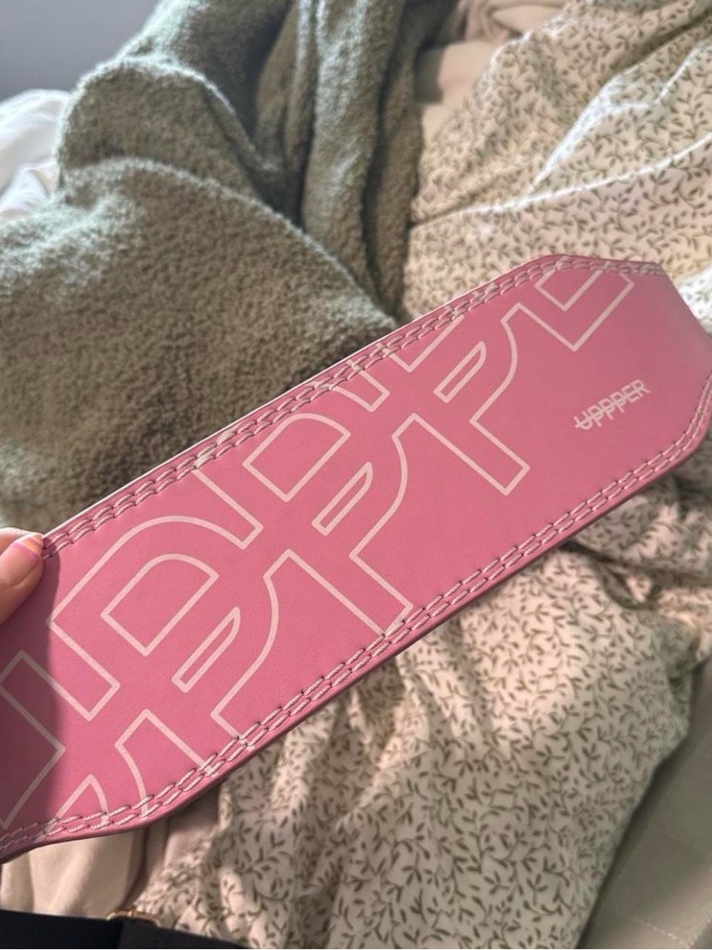 UPPER Pink Padded Weight Lifting Belt